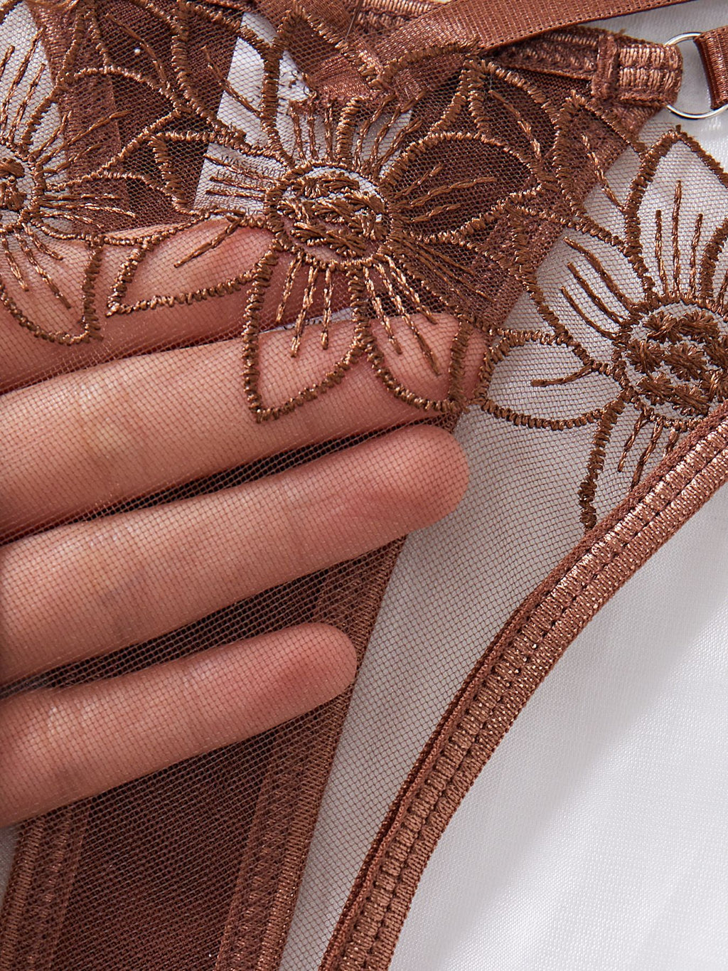 2pcs French elegance ,exquisitely embroidered with lace and straps